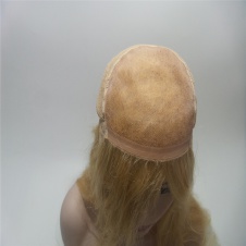 Higher Class Glueless Skin Mono Blonde Wig Natural Wave Hair The White Women Senior Virgin Remy Hair 100% Silk Weaving