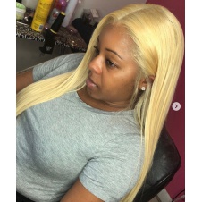 High quality 613 blonde straight human hair extensions single bundle-RST6131