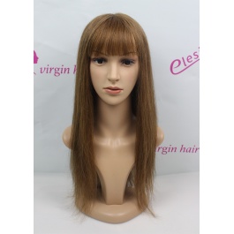 Full Lace Seamless Monofilament wig Straight Hair Color #5 100% Virgin Remy Hair with baby hair BOB style