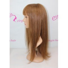 Full Lace Seamless Monofilament wig Straight Hair Color #5 100% Virgin Remy Hair with baby hair BOB style