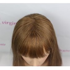 Full Lace Seamless Monofilament wig Straight Hair Color #5 100% Virgin Remy Hair with baby hair BOB style
