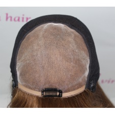 Full Lace Seamless Monofilament wig Straight Hair Color #5 100% Virgin Remy Hair with baby hair BOB style