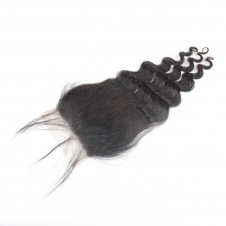 100% Unprocessed Virgin Brazilian Loose Deep Wave Human Hair 4x4 Free Part Swiss Lace/Transparent LACE/HD Lace