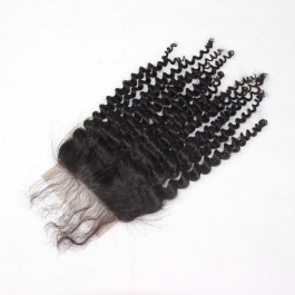 4x4 Swiss Lace/Transparent LACE/HD lace free part Kinky Curly closures
