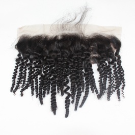 13x4 kinky curly Swiss Lace/Transparent LACE/HD lacefrontal free part closure