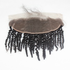13x4 kinky curly Swiss Lace/Transparent LACE/HD lacefrontal free part closure