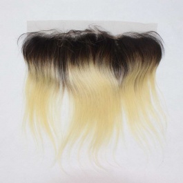 Ombre Dark Root 1b/613 Platinum Blonde Straight 13x4 Ear to Ear Lace Frontal Closure