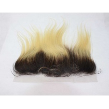 Ombre Dark Root 1b/613 Platinum Blonde Straight 13x4 Ear to Ear Lace Frontal Closure