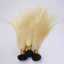 T1B/613 two tone ombre dark roots blonde Straight 100% Remy human hair 3pcs deals