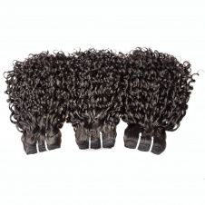 Elesis hair extensions new hairstyle double drawn thick bundles 3pcs small bouncy spring pixie curly remy human hair