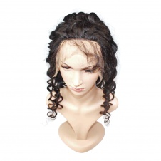 Loose Wave Full Lace Human Hair Wigs 150% Density Glueless Brazilian Virgin Hair Loose Curly Wig