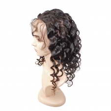 Loose Wave Full Lace Human Hair Wigs 150% Density Glueless Brazilian Virgin Hair Loose Curly Wig