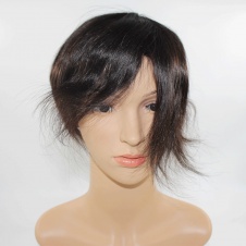 Men's toupee Swiss lace+mono net+PU edge hair length 6inch