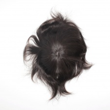 Men's toupee mono net base+ PU edge hair length 6inch