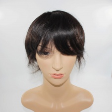 Men's toupee mono net base+ PU edge hair length 6inch