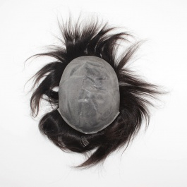 V-looped imported protein glue base toupee men's hair piece replacement