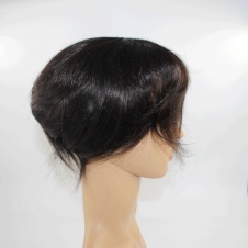 V-looped imported protein glue base toupee men's hair piece replacement