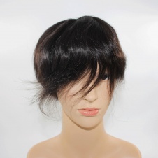 V-looped imported protein glue base toupee men's hair piece replacement