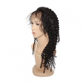Virgin Grade 150% Density Full Lace Wigs Jerry Curly Virgin Human Hair Wigs With Pre Plucked Hairline
