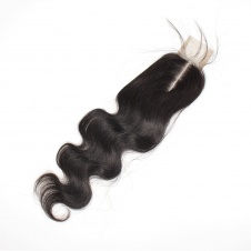 2x6 middle part lace body wave closures