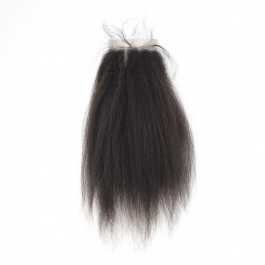  Soft Kinky Straight Virgin Hair Closure 4x4 free part Swiss Lace/Transparent LACE/HD lace closure