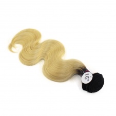 Elesis Virgin Hair darkroot blonde Virgin Hair 1B/613 body wave hair extensions 1pcs 10