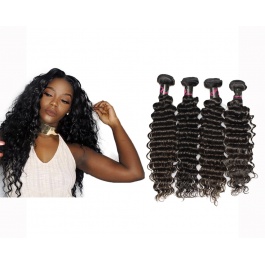 4 Bundles Virgin grade Elesis Virgin Hair Deep Wave Virgin Human Hair-RDW4