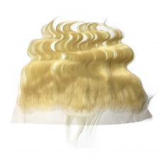 613 Platinum Blonde Body Wave Human hair Pre Plucked 13x4 Frontal Lace