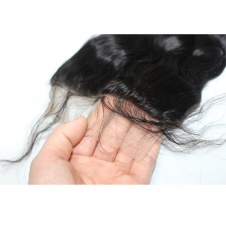 Top grade raw hair Swiss Transparent LACE/HD lace preplucked closure 5x5 free part loose wave more wavy closure