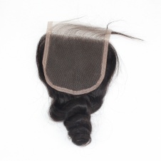 4x4 Raw Hair Lace Closure  Loose Curly  Swiss Lace/Transparent LACE/HD lace