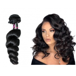 Virgin grade Elesis Virgin Hair Product 1 piece Loose Curl Human Virgin Hair Extensions