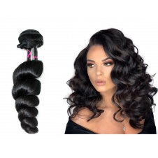 Virgin grade Elesis Virgin Hair Product 1 piece Loose Curl Human Virgin Hair Extensions
