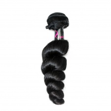 Virgin grade Elesis Virgin Hair Product 1 piece Loose Curl Human Virgin Hair Extensions