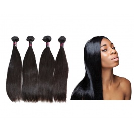 4 Bundles Virgin grade Elesis Virgin Hair Human Virgin Straight Hair Weaves-RST4