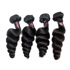4 Bundles Virgin grade Elesis Virgin Hair Loose Curl Bouncy Virgin Hair