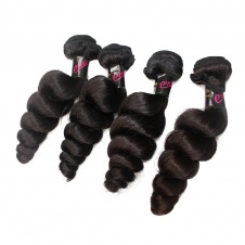 4 Bundles Virgin grade Elesis Virgin Hair Loose Curl Bouncy Virgin Hair