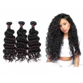 Hot Selling Virgin Grade Natural Wave Virgin hair Wavy Human Hair 3 Bundles 300g