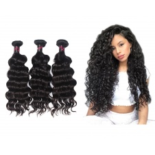 Hot Selling Virgin Grade Natural Wave Virgin hair Wavy Human Hair 3 Bundles 300g