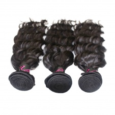 Hot Selling Virgin Grade Natural Wave Virgin hair Wavy Human Hair 3 Bundles 300g