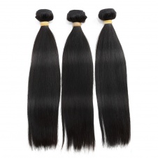 silky soft tanglefree noshedding Peruvian straight hair thick hair 3bundles with 4x4closure-Pstr3