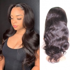 Elesis Virgin Hair lace frontal wig loose body wave preplucked natural hairline baby hair