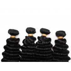 Raw Virgin Brazilian Deep Wave Hair 4Bundles with 4x4closure Unprocessed Virgin Brazilian Human Hair Natural Color