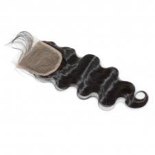 ElesisHair Peruvian Body wve Raw Virgin Hair 4 Bundles with 4x4 Lace closure Swiss Lace