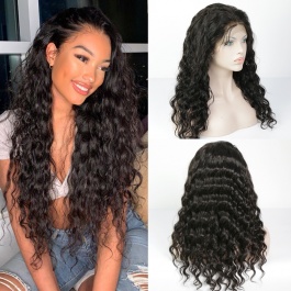 Elesis Virgin Hair 130% Density Brazilian Remy Hair Full Lace Wigs Loose Wave Virgin Human Hair  Lace Wigs