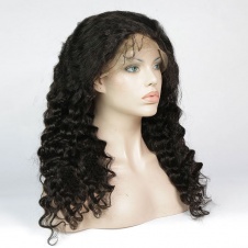 360 lace frontal human-hair wig brazilian loose wave wig for black women glueless 180% density lace front wig