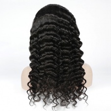 360 lace frontal human-hair wig brazilian loose wave wig for black women glueless 180% density lace front wig