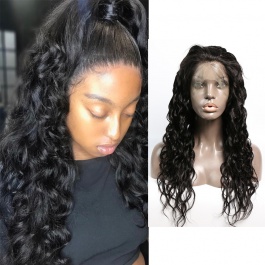 Full Lace Human Hair Wigs For Black Women Brazilian Remy Hair Natural Wave Wet and Wavy Wigs 180% Density
