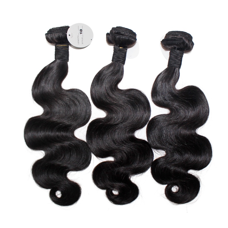 Elesis hair extensions 100% Remy Human hair 1B color wavy body wave 3bundles deal