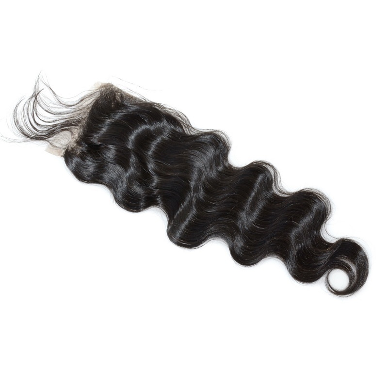 4x4 Lace Body Wave Remy Hair Swiss Lace Closure Free part/Middle Part