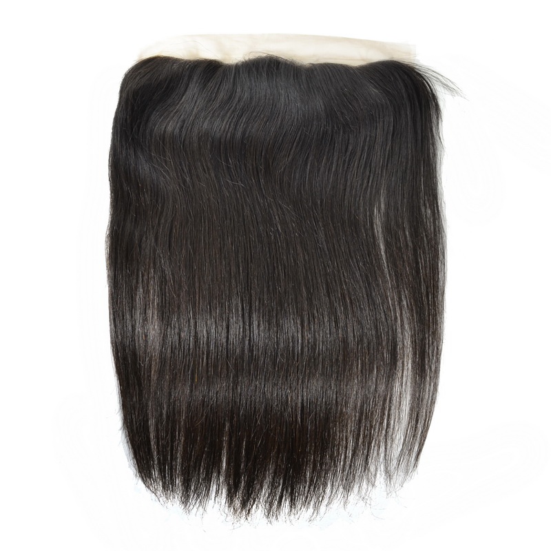 13x4 Remy Hair Straight lace Frontal Closure Free part
